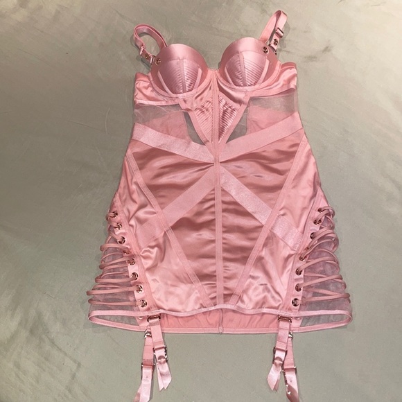 ♡BRAND NEW UNICORN RARE ICONIC HB™ ☆Jerry☆ BLUSH 32A Demi-Cup Push-Up SEX DRESS♡ - Picture 9 of 15